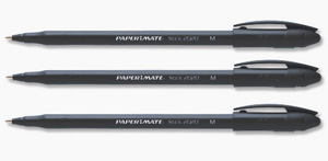 Paper Mate 2020 Stick Ball Pen Economy Fine 0.8mm Tip 0.5mm Line Black Ref S0511740 [Pack 50]