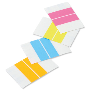 Index Tabs Self Adhesive Assorted Fluorescent 38mm [Pack 24]