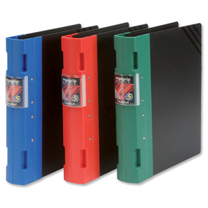 Guildhall GL Ergogrip Binder Polypropylene 4 Prong/2 Ring 55mm Capacity A4 Red Ref 4510Z [Pack 2]