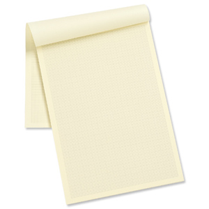 Graph Pad 85gsm with Scale Area 280x190mm 1mm 5mm 10mm Grid 50 Sheets A4 Cream Wove Ident: 49D