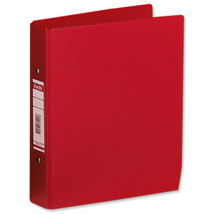 Elba Ring Binder PVC 4 O-Ring Size 25mm A4 Red Ref 130109