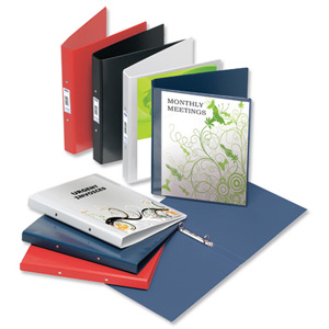 Elba Vision Presentation Ring Binder PVC 2 O-Ring 25mm Size A4 Black Ref 130410 [Pack 10]