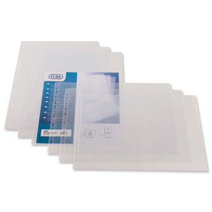 Elba Pocket Polypropylene Multipunched Top-opening 120 Micron Vertical A3 Clear Ref 100080921 [Pack 25] Ident: 236D