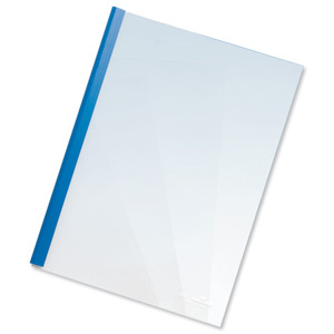 Durable Clearview Binders 6mm Slide A4 Blue Ref 3056/06 [Pack 100]