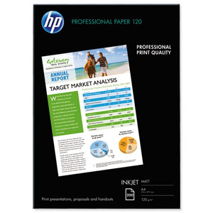 Hewlett Packard [HP] Professional Inkjet Paper Matt 120gsm A4 Ref Q6593A [200 Sheets] Ident: 786E