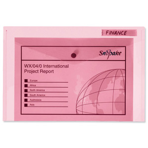Snopake Polyfile Classic Wallet File Polypropylene Foolscap Red Ref 11152 [Pack 5] Ident: 195B