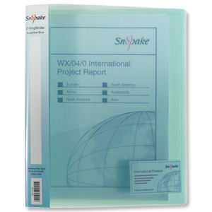 Snopake Superline Ring Binder Polypropylene 2 O-Ring 25mm Size A4 Blue Ref 10180 [Pack 10] Ident: 218B