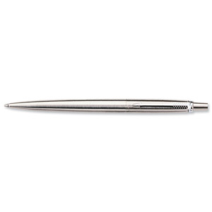 Parker Jotter Ball Pen Pen Durable Stainless Steel with Chrome Trim Line 1.0mm Blue Ink Ref S0881930