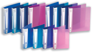 Snopake Electra Ring Binder Polypropylene 2 O-Ring 15mm Size A4 Assorted Ref 10126 [Pack 10] Ident: 218C