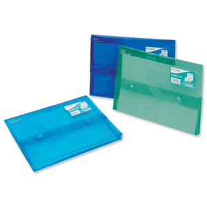 Snopake Polyplus Electra Wallet File Heavy-duty Polypropylene Assorted A4 Ref 11756 [Pack 5] Ident: 195B