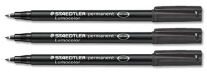 Staedtler Lumocolor Permanent Pen Superfine 0.4mm Line Black Ref 313-9 [Pack 10] Ident: 95D