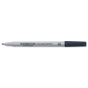 Staedtler 315 Lumocolor Pen Non-permanent Medium 0.8mm Line Black Ref 315-9 [Pack 10] Ident: 95C