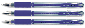 Uni-ball UM151S SigNo Gel Rollerball Comfort Grip 0.7mm Tip 0.5mm Line Blue Ref UM151BLU [Pack 12] Ident: 70B
