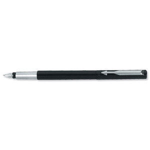 Parker Vector Standard Fountain Pen Durable with Stainless Steel Nib and Trim Black Ref S0705370 Ident: 86D