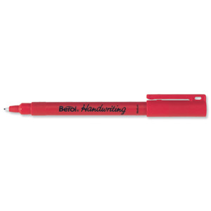 Berol Handwriting Pen Water-based Ink Plastic 0.9mm Tip 0.6mm Line Black Ref S0378750 [Pack 12] Ident: 74E