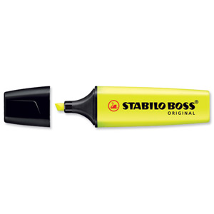 Stabilo Boss Highlighters Chisel Tip 2-5mm Line Yellow Ref 70/24/10 [Pack 10] Ident: 99A