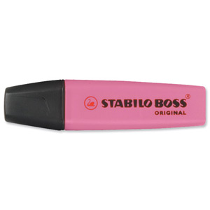 Stabilo Boss Highlighters Chisel Tip 2-5mm Line Pink Ref 70/56/10 [Pack 10] Ident: 99A