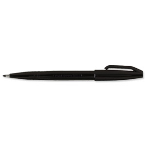 Pentel Sign Pen S520 Fibre Tipped 2.0mm Tip 1.0mm Line Black Ref S520-A [Pack 12] Ident: 75G