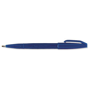 Pentel Sign Pen S520 Fibre Tipped 2.0mm Tip 1.0mm Line Blue Ref S520-C [Pack 12] Ident: 75G