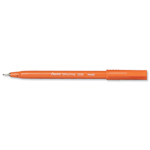 Pentel S570 Ultra Fine Pen Plastic 0.6mm Tip 0.3mm Line Black Ref S570-A [Pack 12]