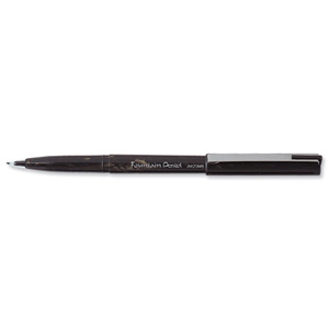 Pentel JM20 Fountain Pen Disposable with Adjusting Nib 0.3-0.4mm Line Black Ref JM20MB-A [Pack 12]