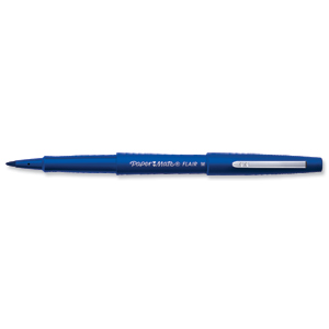 Paper Mate Fine Line Marker Nylon 1.1mm Tip 0.8mm Line Blue Ref S0191013 [Pack 12]