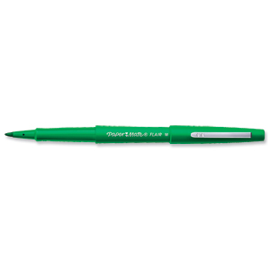 Paper Mate Fine Line Marker Nylon 1.1mm Tip 0.8mm Line Green Ref S0191033 [Pack 12] Ident: 74A