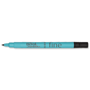 Berol Colour Fine Pen with Washable Ink 0.6mm Line Black Ref S0376300 [Wallet 12] Ident: 105F