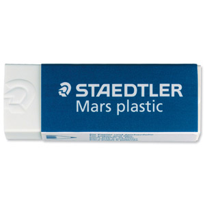 Staedtler Mars Plastic Eraser Premium Quality Self-cleaning 65x23x13mm Ref 52650 [Pack 20]