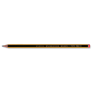 Staedtler 120 Noris Pencil Cedar Wood HB Red Cap Ref 120-2 [Pack 12] Ident: 102B