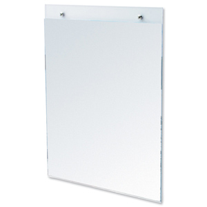 Wall Sign Holder Pre Drilled Portrait A4 Clear Ident: 289E