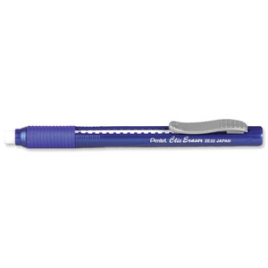Pentel Clic Eraser Plastic in Pen-shaped Barrel Retractable Non-smearing Ref ZE22/C [Pack 12]