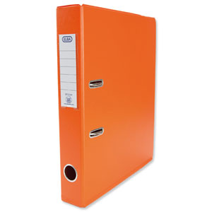 Elba Mini Lever Arch File PVC 50mm Spine A4 Orange Ref 100082435 [Pack 10] Ident: 226C