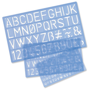 Helix Stencil Pack of of Letters Numbers and /p Symbols 10mm 20mm 30mm Ref H90100 Ident: 108D