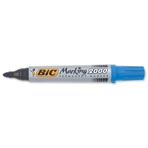 Bic Marking 2000 Permanent Marker Bullet Tip Line Width 1.7mm Blue Ref 820914 [Pack 12]