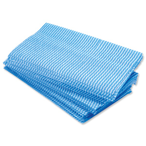 Large All Purpose cloths 610x360mm Blue [Pack 50] Ident: 584C