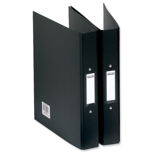 Rexel Ring Binder Polypropylene 2 O-Ring 25mm Size A4 Black Ref 55245EAST [Pack 10]