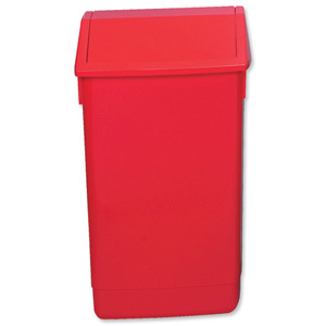 Addis Flip Top Bin Composite Plastic W320xD410xH685mm 54 Litres Red Ref 510800 Ident: 579A