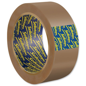 Sellotape Case Sealing Tape Vinyl 38mm x 66m Buff Ref 1444926 [Pack 8]