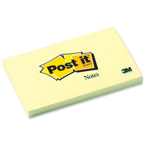 Post-it Canary Yellow Notes Pad of 100 Sheets 76x127mm Ref 655YE [Pack 12] Ident: 63F