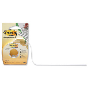 Post-it Labelling and Cover-up Tape Repositionable for 2 Lines W8.4mm Ref 652H [Pack 24] Ident: 113H