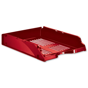Esselte Transit Letter Tray W245xD330xH60mm Red Ref 15656