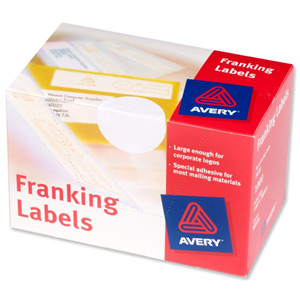 Avery Franking Labels 2 per sheet 140x38mm White Ref FL01 [1000 Labels]