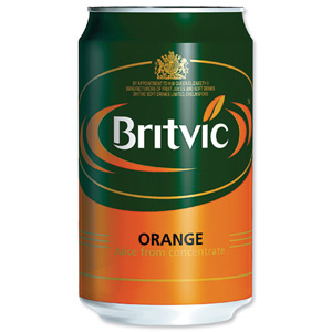 Britvic Orange Juice Pure Can 330ml Ref A02100 [Pack 24] Ident: 624A