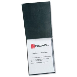Rexel Nyrex Slimview Display Book 24 Pockets A3 Black Ref 10060 Ident: 297G
