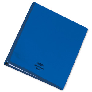 Telephone Index Book Binder with Matching A-Z Index and 20 Sheets A5 Blue