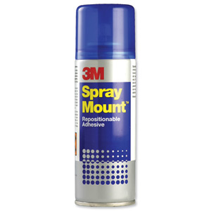 3M SprayMount Adhesive Spray Can CFC-Free Non-staining 400ml Ref SMOUNT Ident: 355B