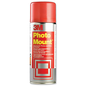 3M PhotoMount Adhesive Spray Can CFC-Free Non-Yellowing 400ml Ref PMOUNT Ident: 355E