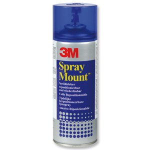3M SprayMount Adhesive Spray Can CFC-Free Non-staining 200ml Ref SMOUNT Ident: 355B