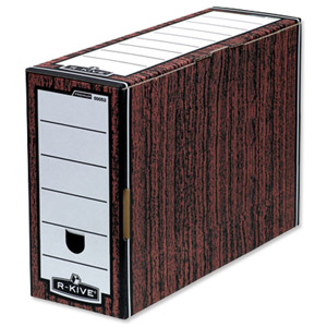 R-Kive Premium Transfer File W127xD359xH254mm Woodgrain Ref 00053-FF [Pack 10] Ident: 175C